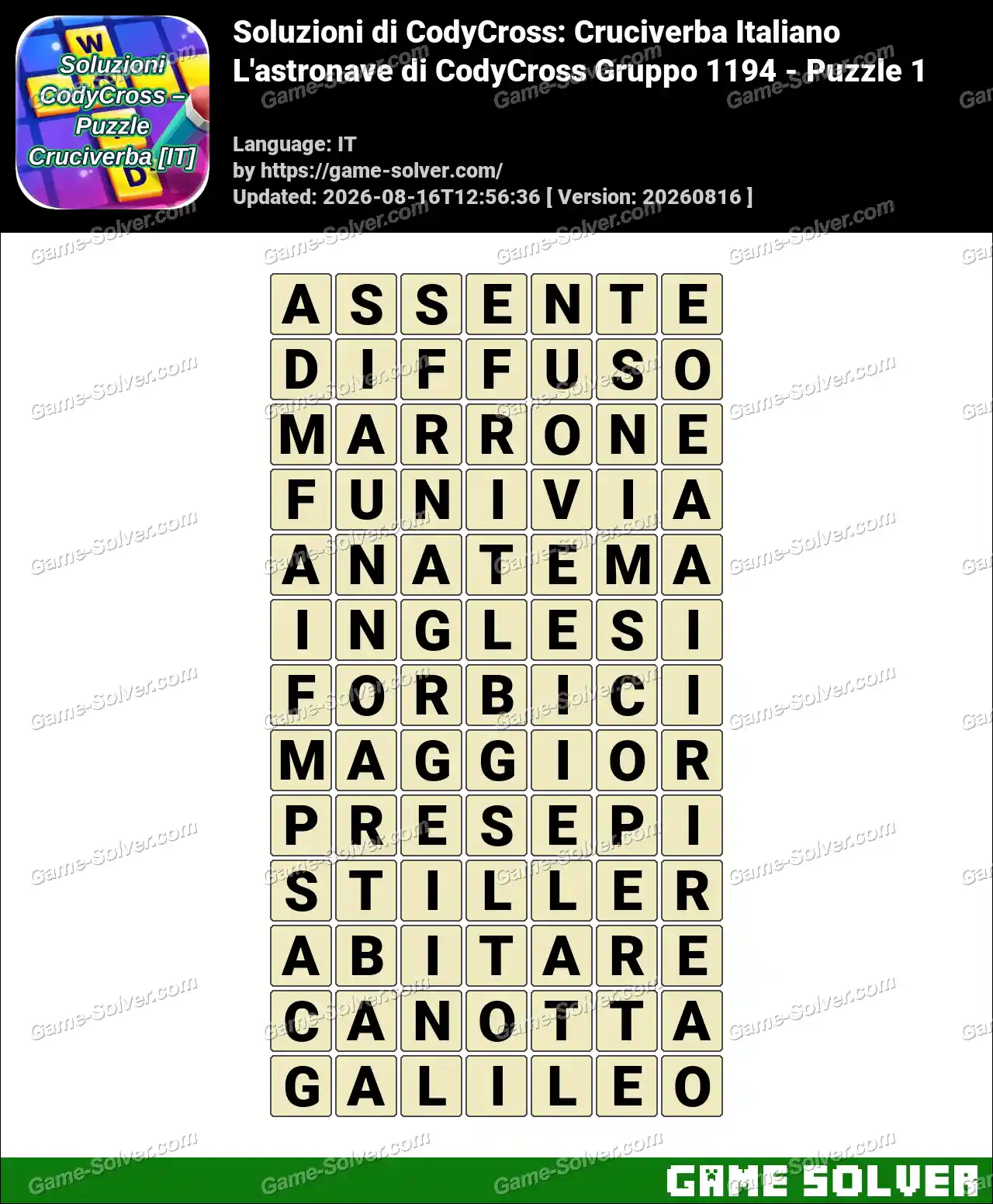Soluzioni di CodyCross: Cruciverba Italiano L’astronave di CodyCross Gruppo 1194 – Puzzle 1